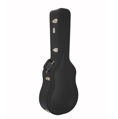 GW-WD Acoustic guitar wooden case Outer:81#PVC with Arch design  Inner:Black flannel White hardware