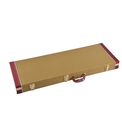 CS016 yellow electric guitar case, red wine lint lining